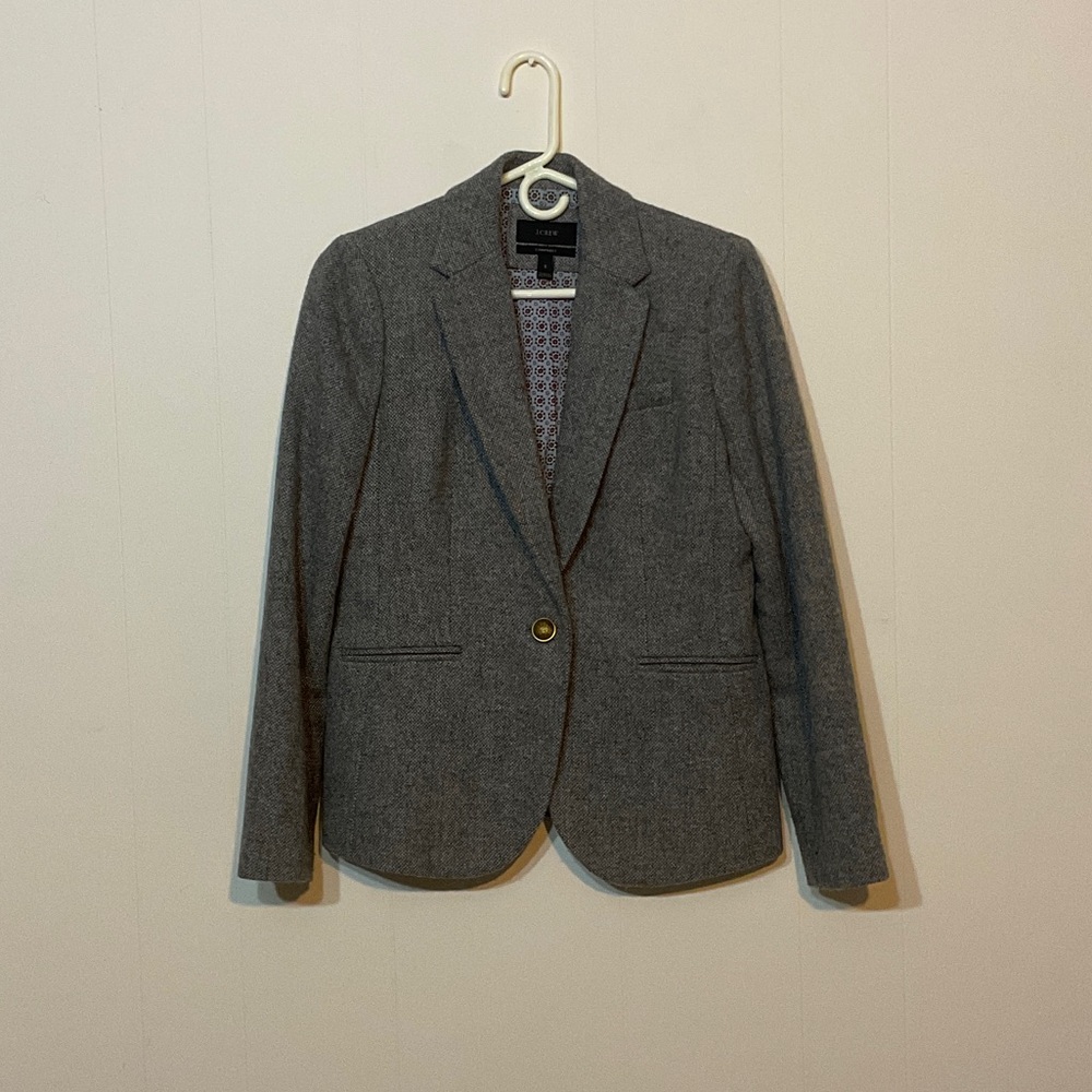 J. Crew Gray 100% Wool Blazer